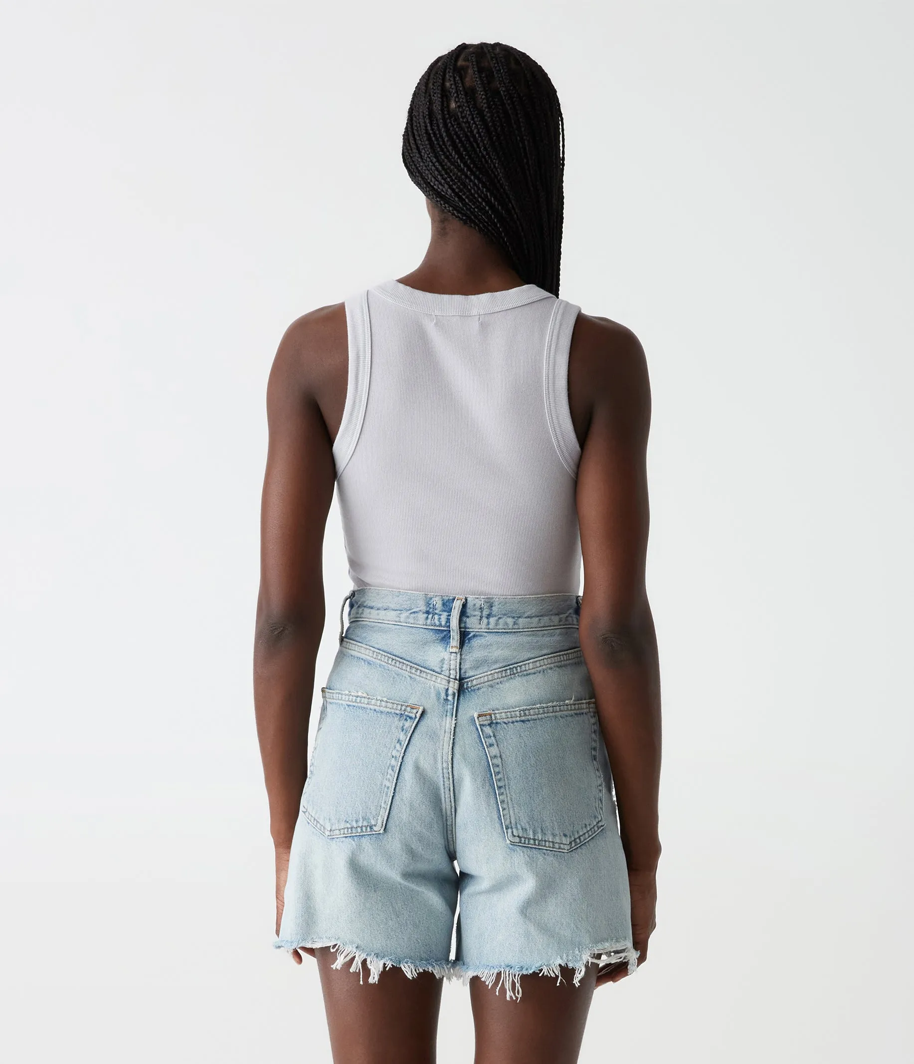 Halley Ribbed Tank with Ruching
