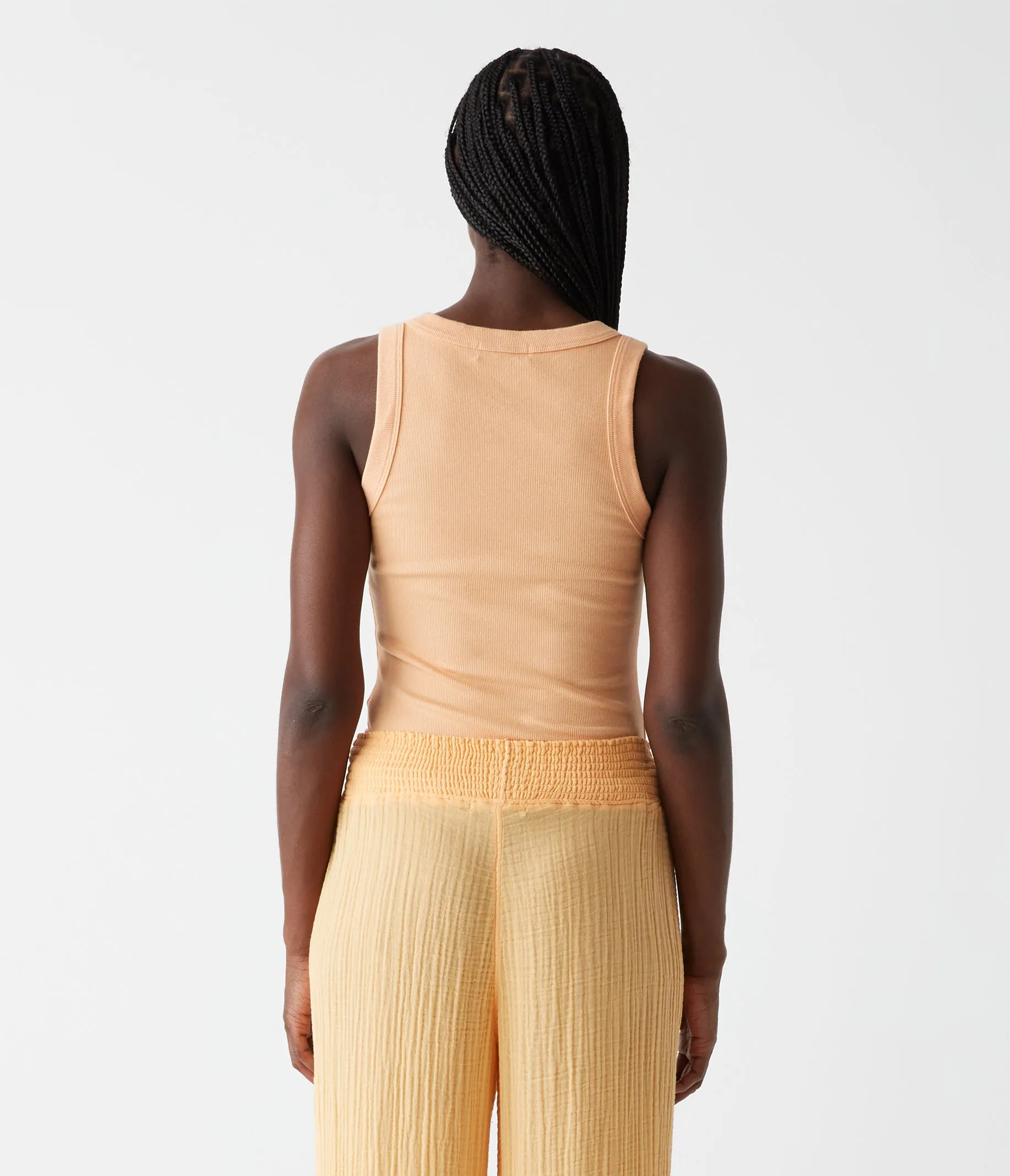 Halley Ribbed Tank with Ruching
