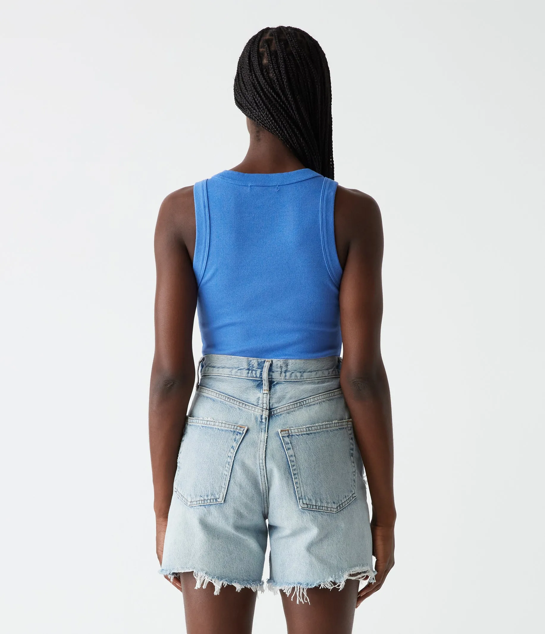 Halley Ribbed Tank with Ruching