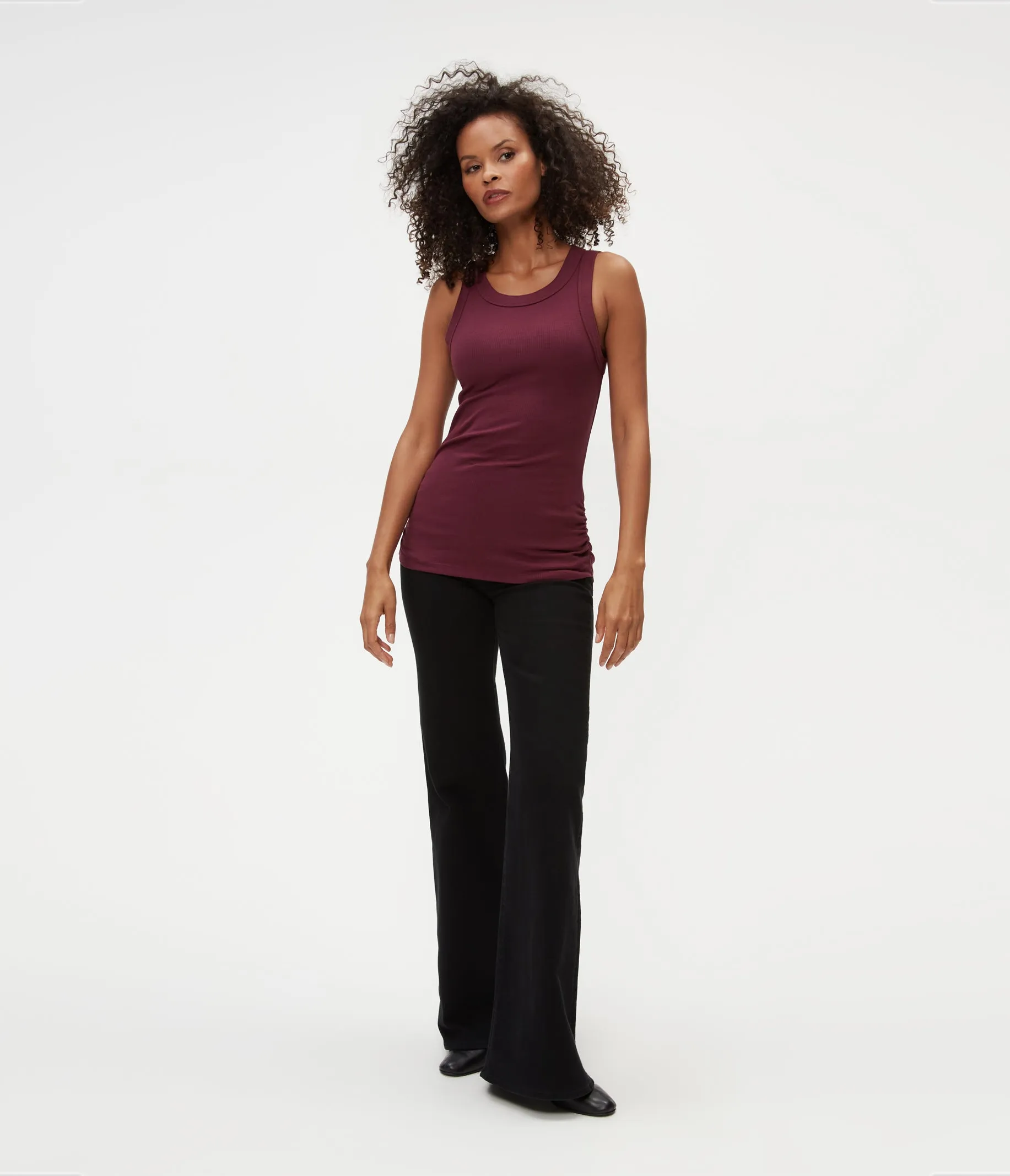 Halley Ribbed Tank with Ruching