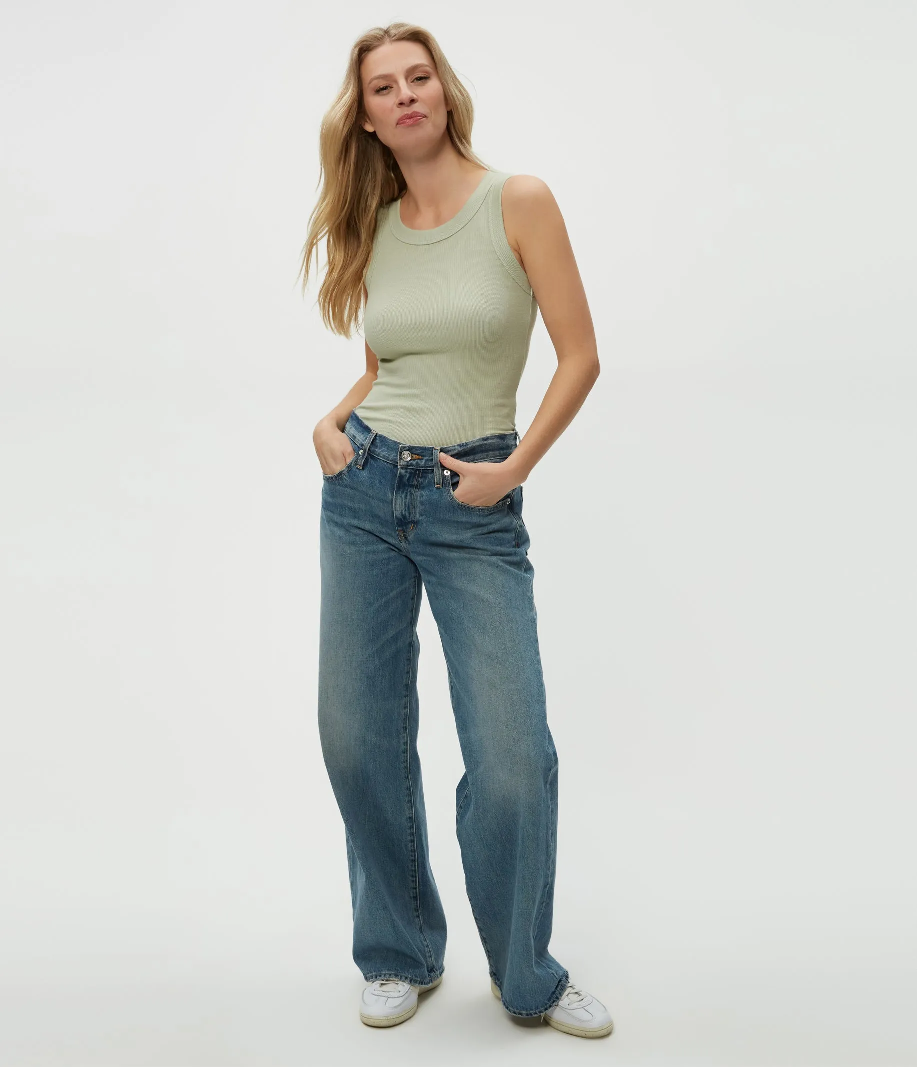 Halley Ribbed Tank with Ruching
