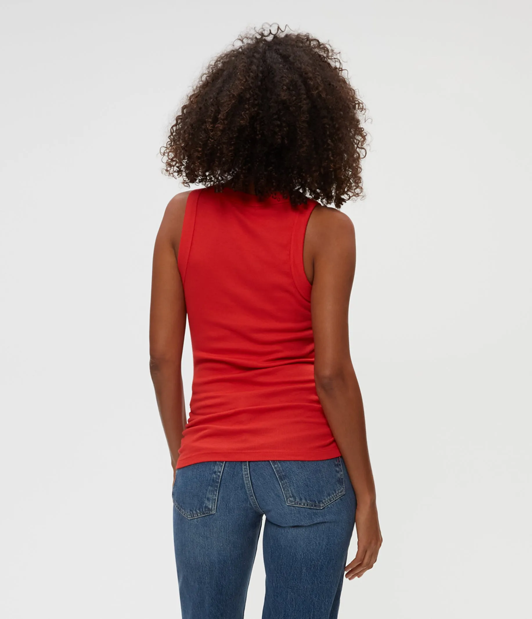 Halley Ribbed Tank with Ruching