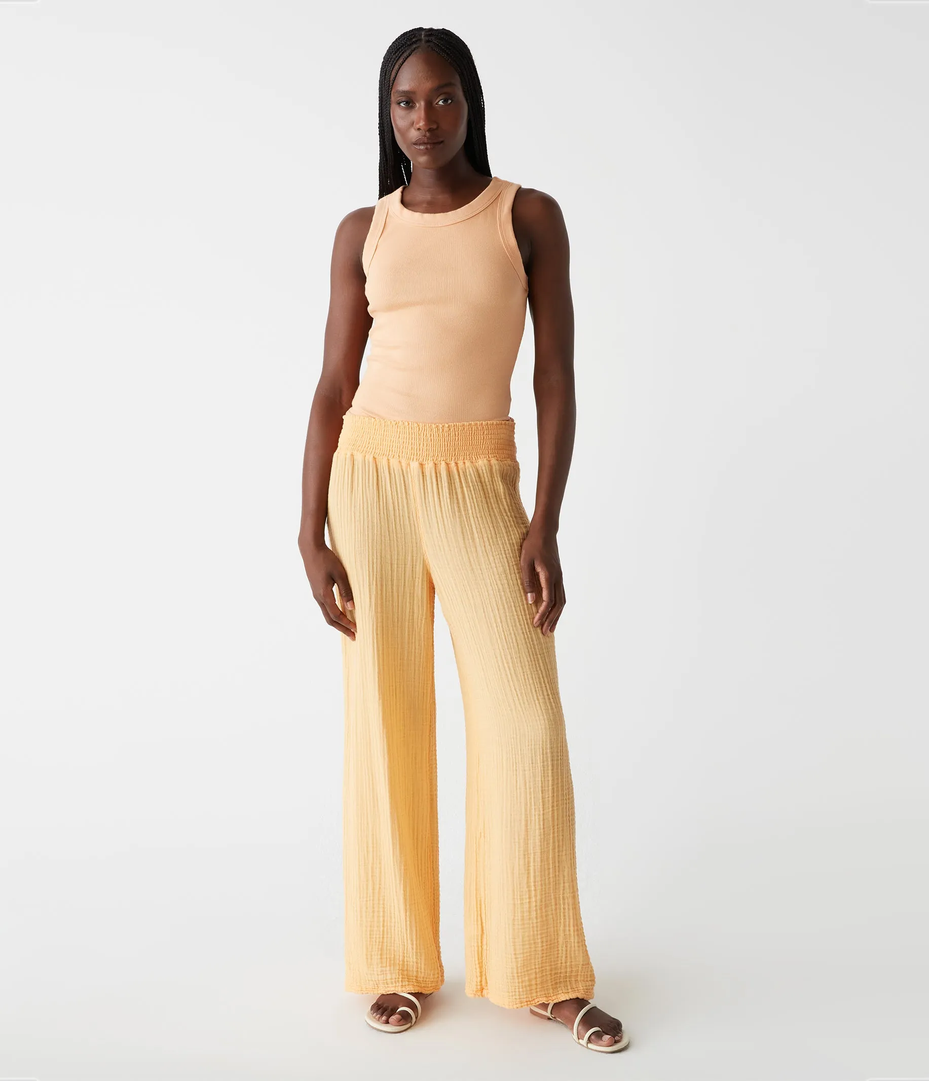 Halley Ribbed Tank with Ruching