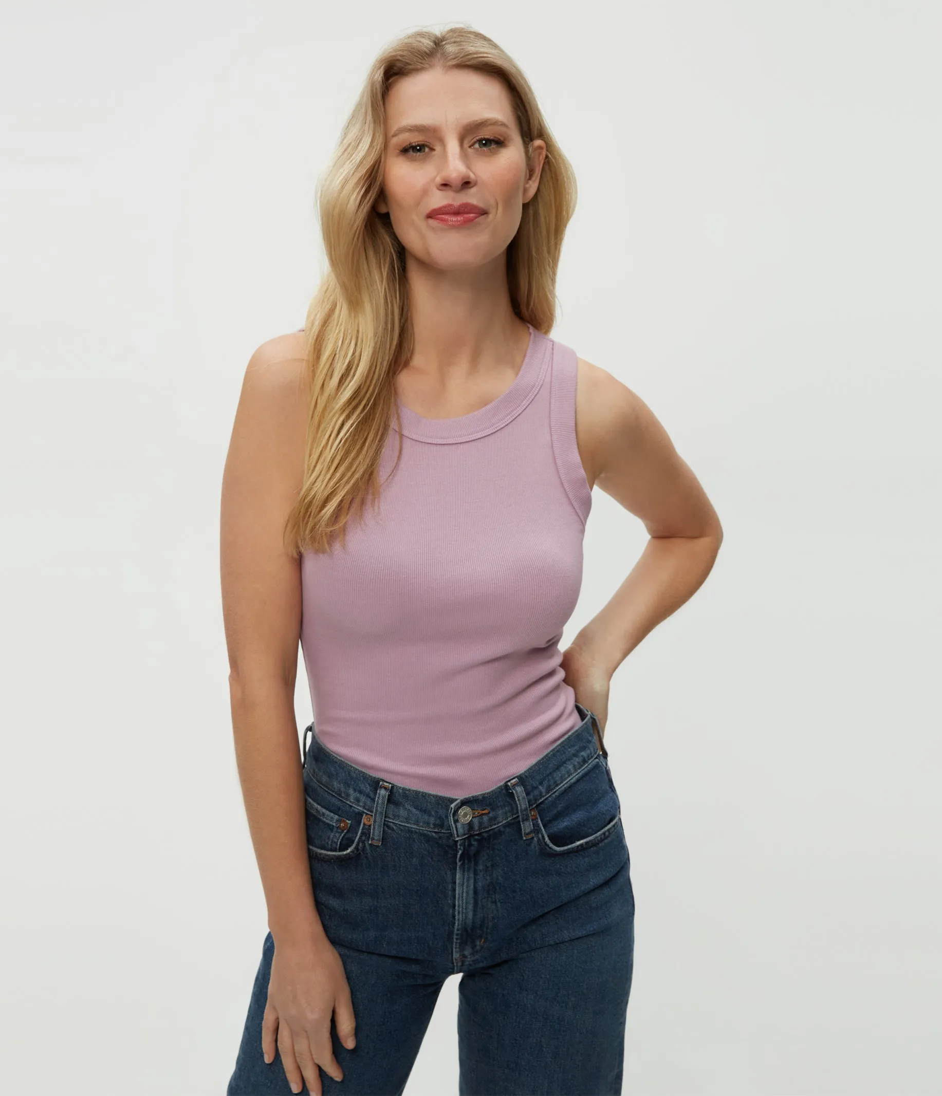 Halley Ribbed Tank with Ruching