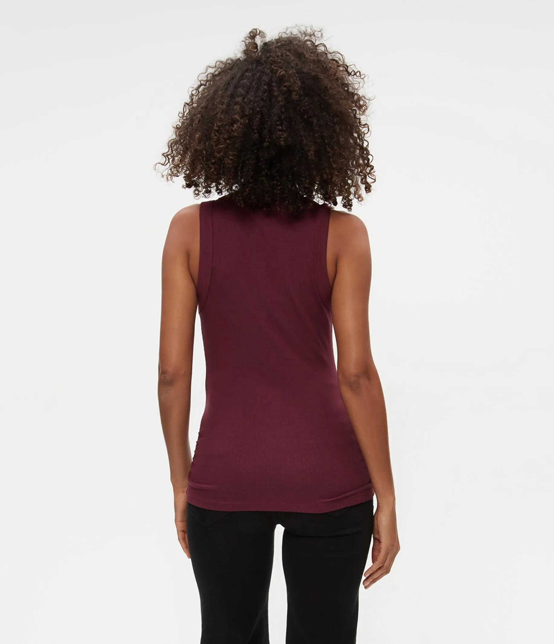 Halley Ribbed Tank with Ruching