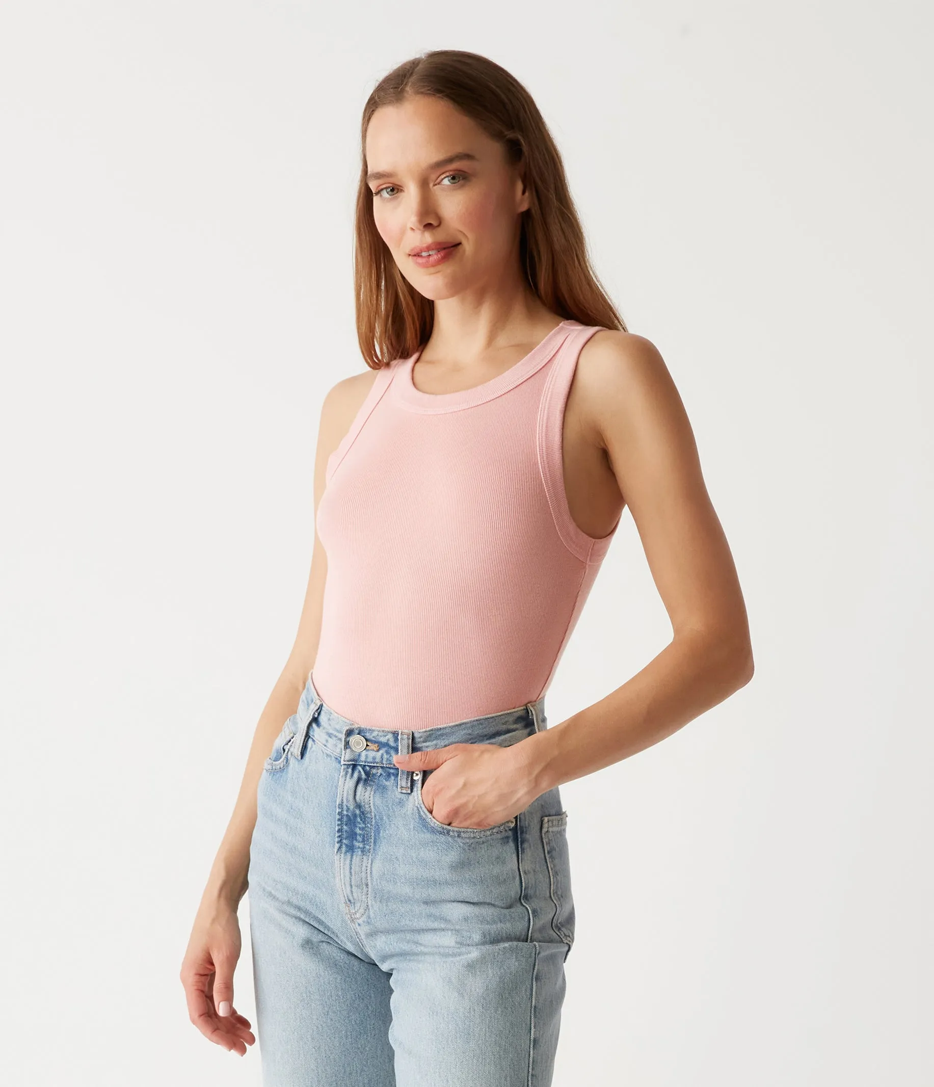 Halley Ribbed Tank with Ruching