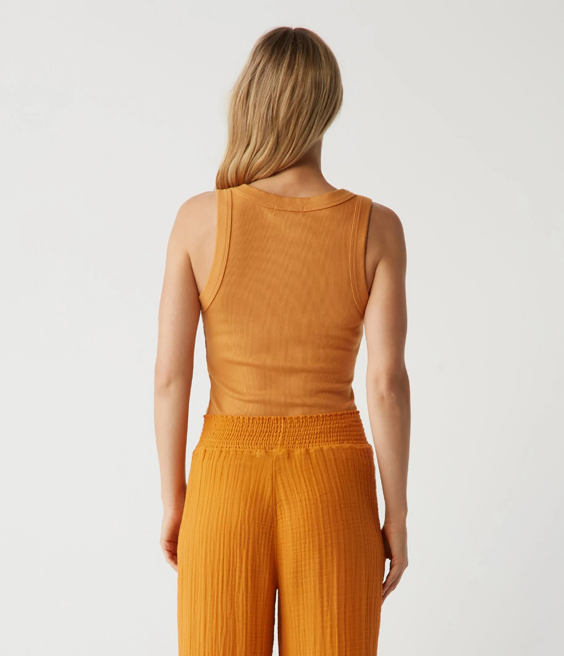 Halley Ribbed Tank with Ruching
