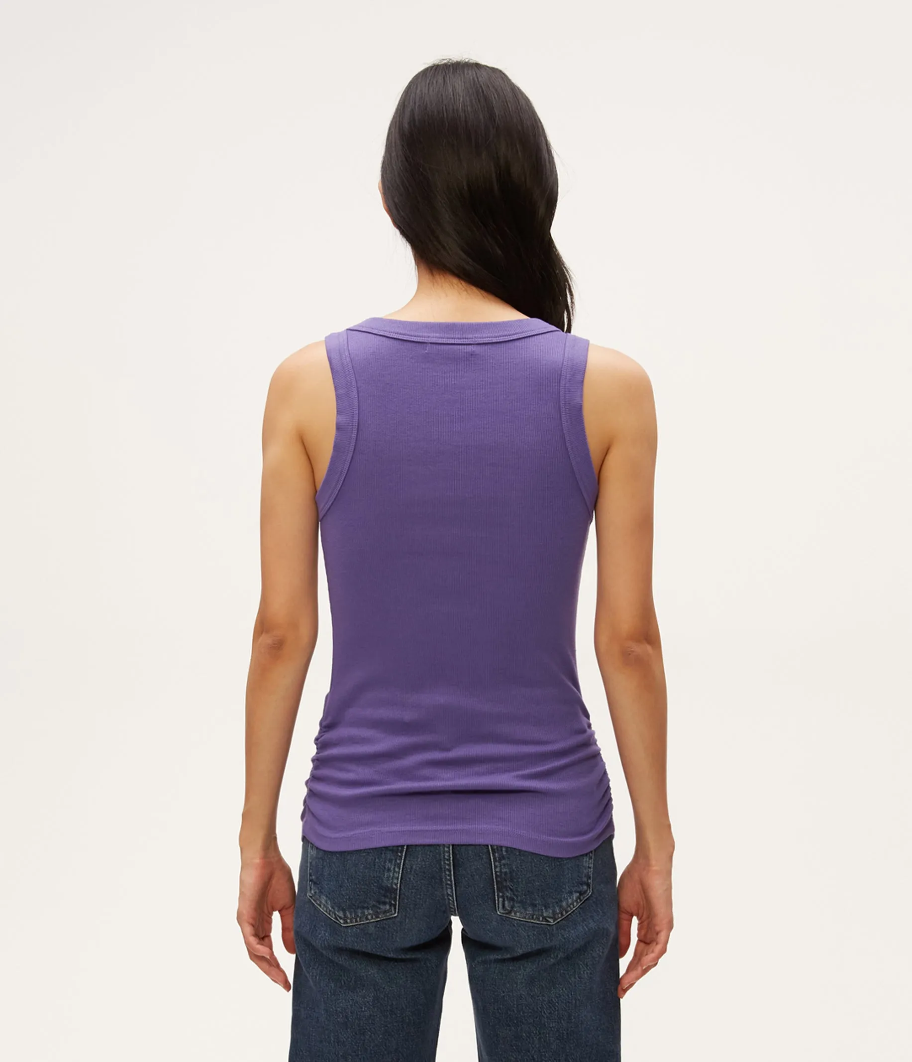 Halley Ribbed Tank with Ruching