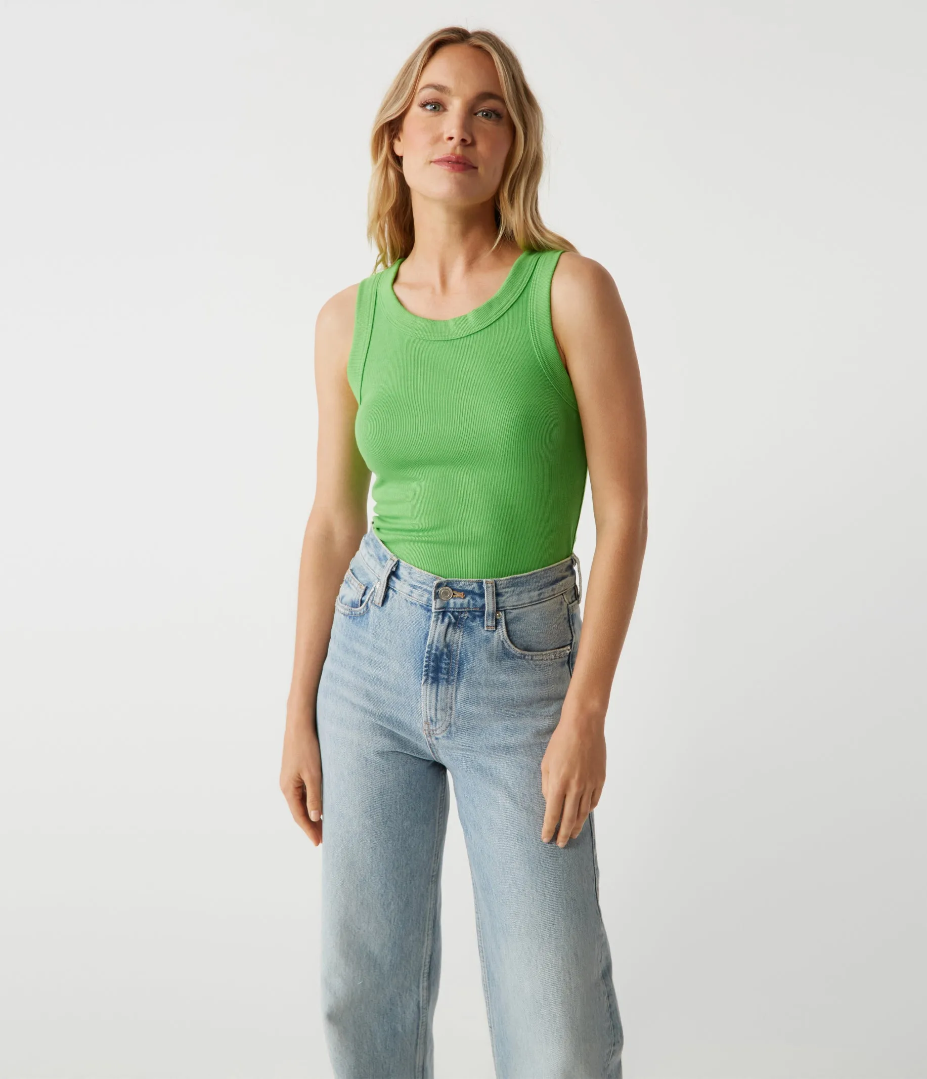 Halley Ribbed Tank with Ruching