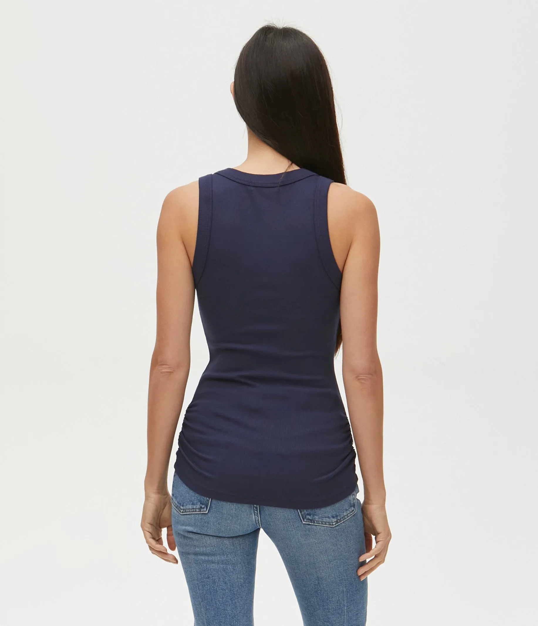 Halley Ribbed Tank with Ruching