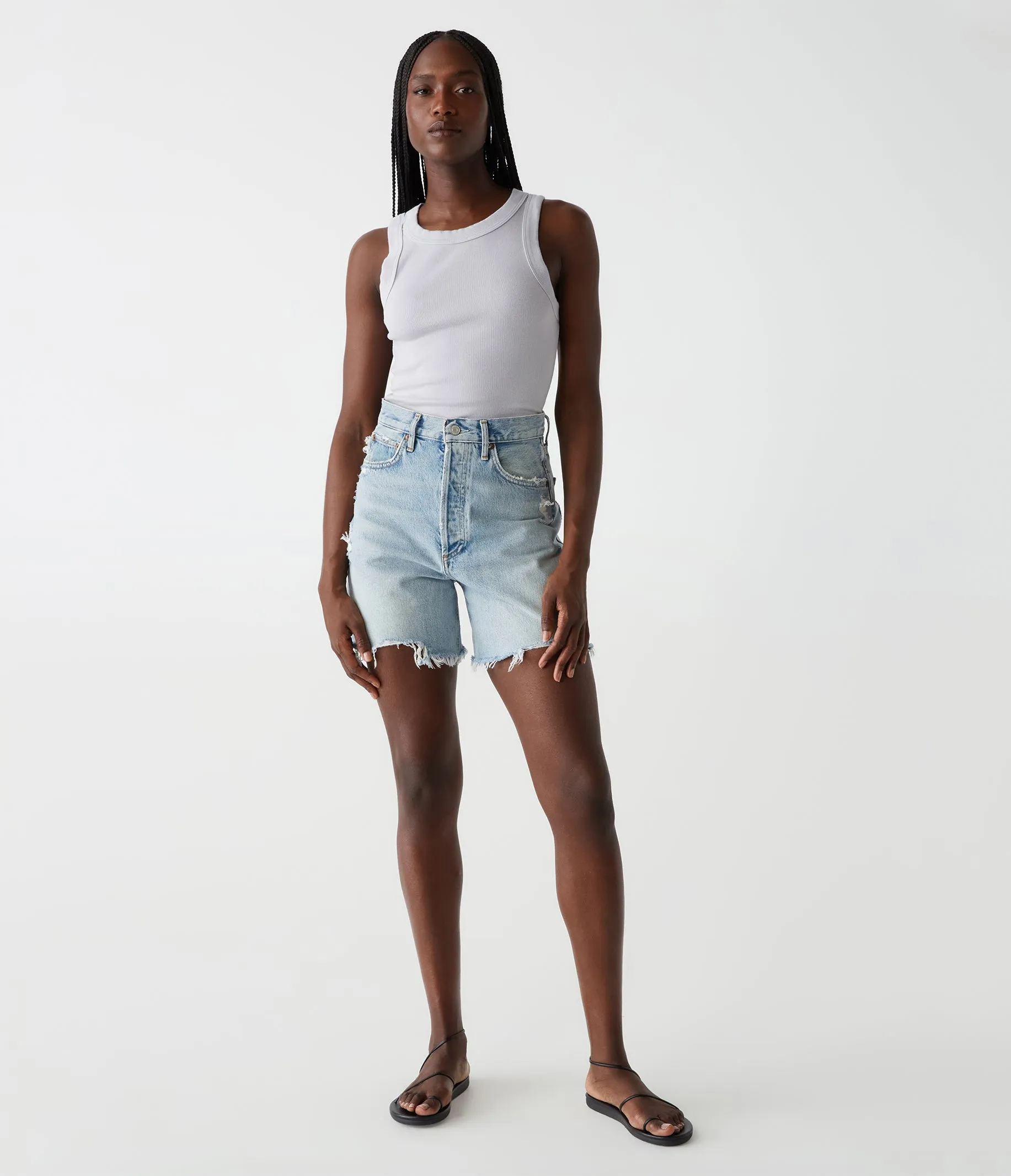 Halley Ribbed Tank with Ruching