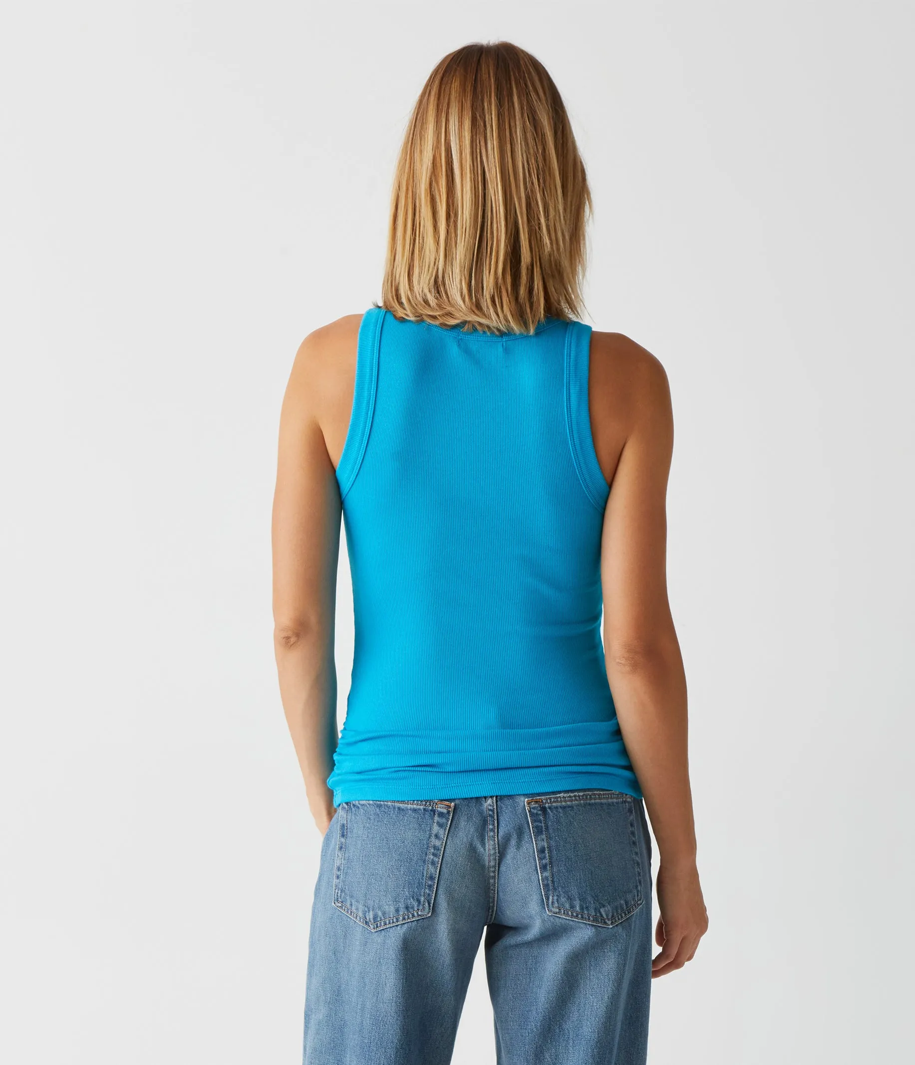 Halley Ribbed Tank with Ruching
