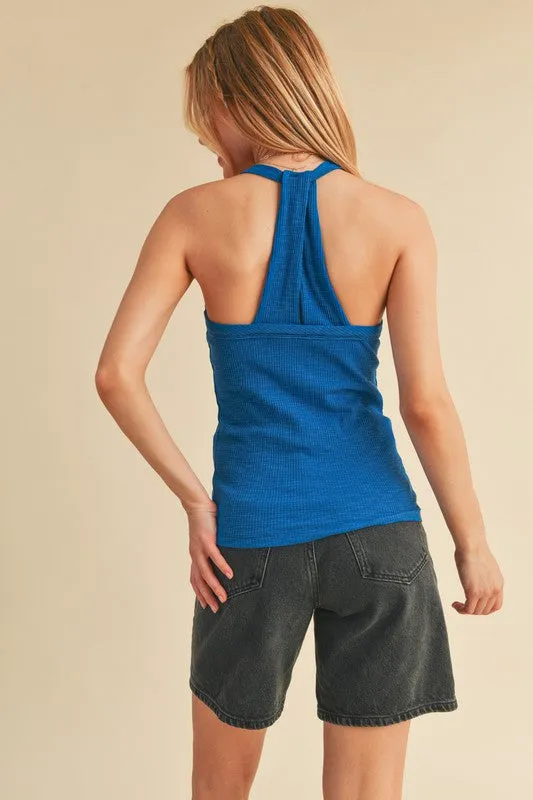 Hazel Blues® |  Aemi   Co Scoop Neck Ribbed Tank
