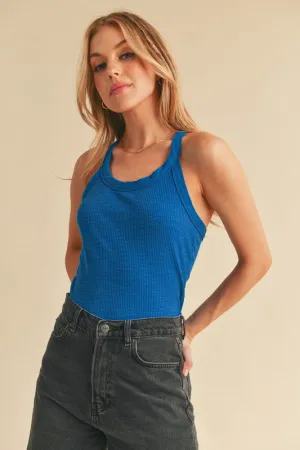 Hazel Blues® |  Aemi   Co Scoop Neck Ribbed Tank