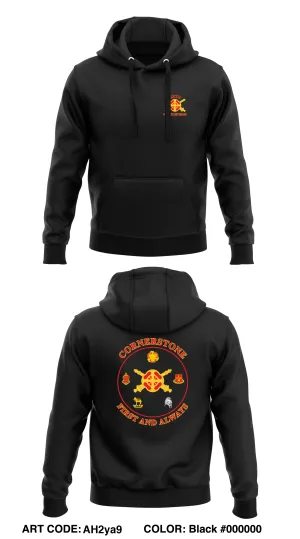 Headquarters and Headquarters Battery, 428th Field Artillery Brigade  Core Men's Hooded Performance Sweatshirt - AH2ya9