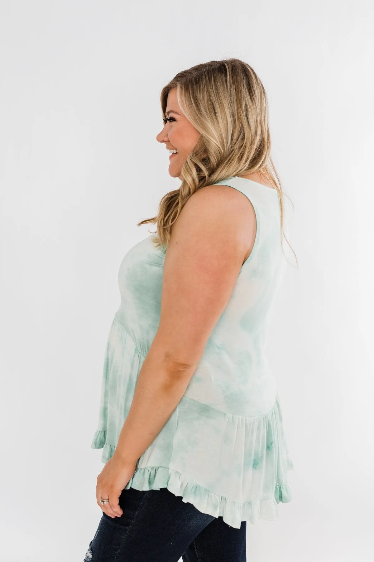 Highlight Of Your Life Babydoll Tank Top- Mint