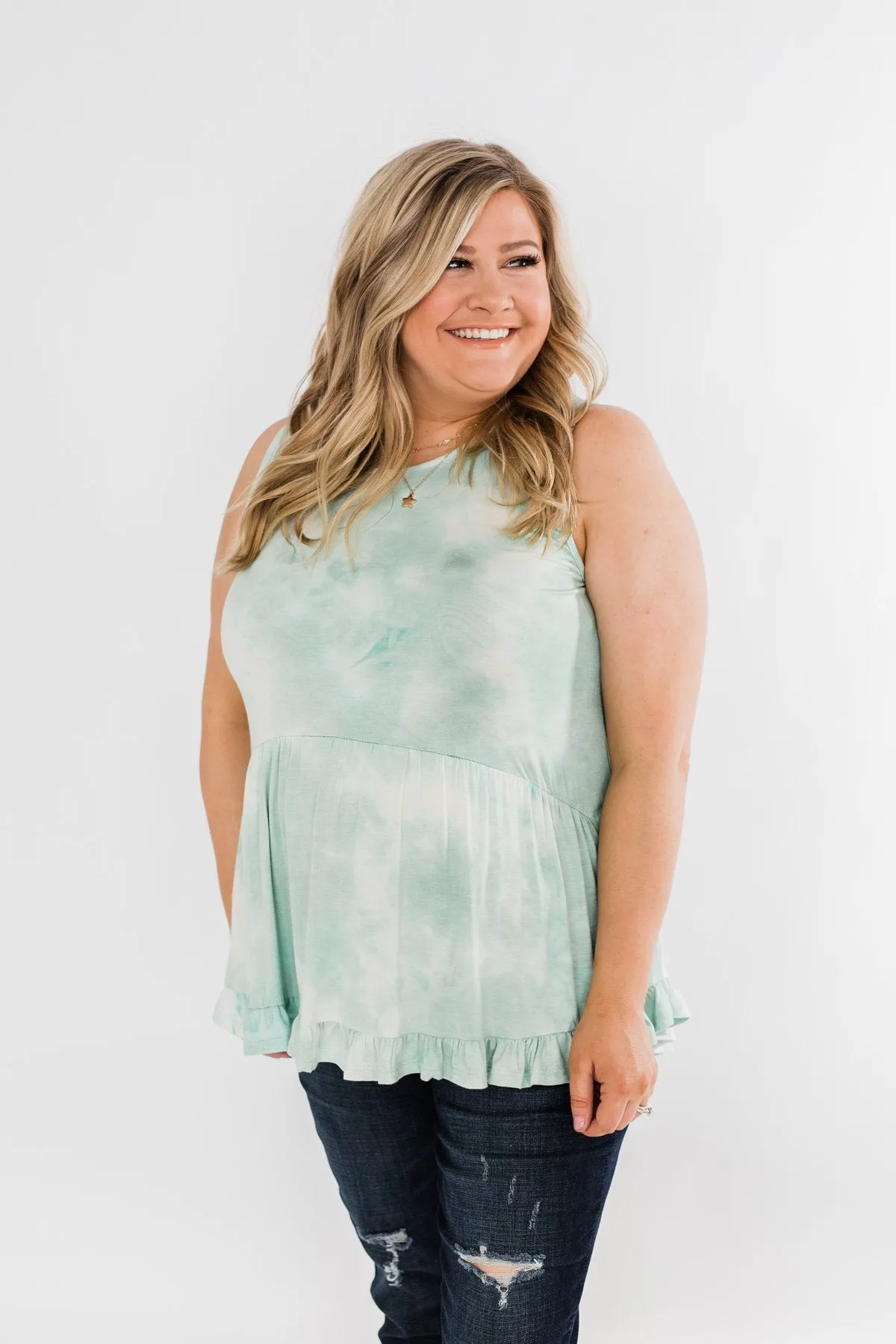Highlight Of Your Life Babydoll Tank Top- Mint