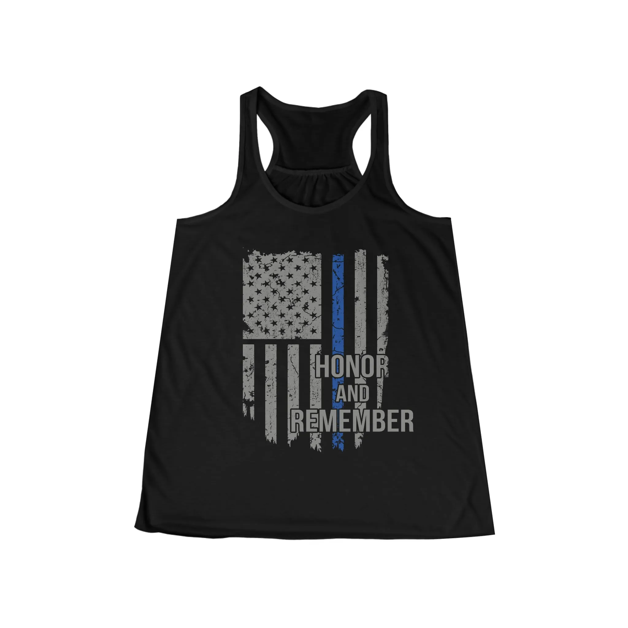 Honor and Remember © Flowy Racerback Tank (Thin Blue Line)