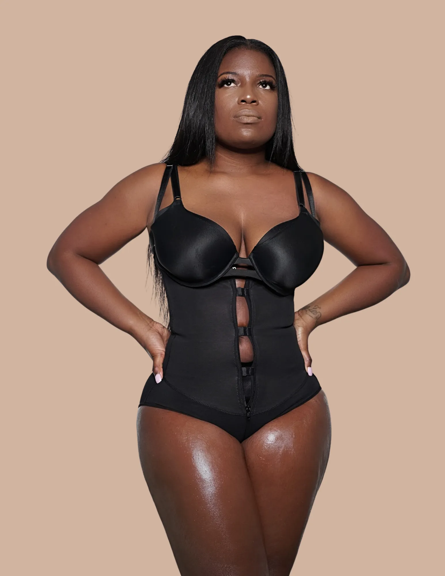 Hour Glass Zipper Bodysuit Faja