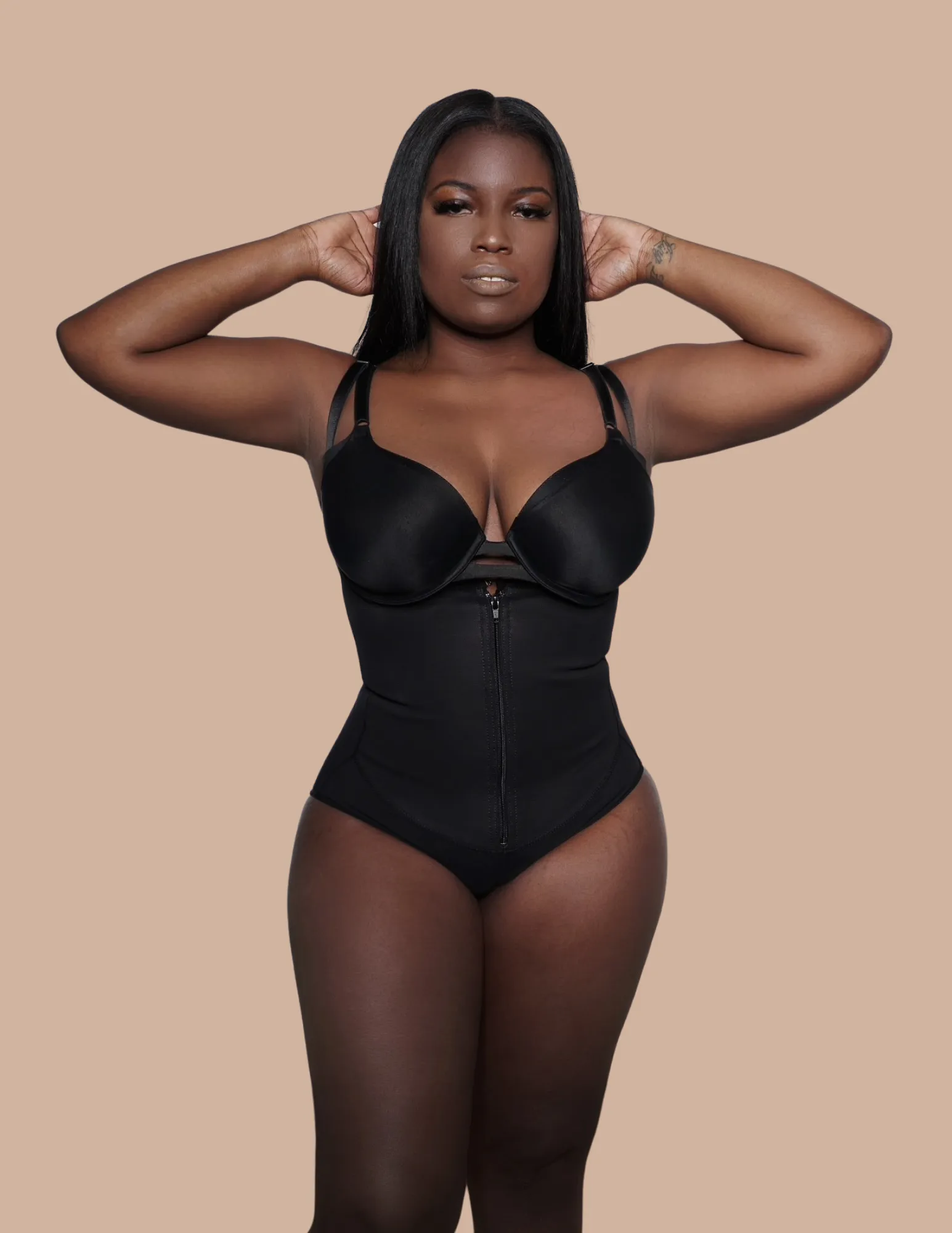 Hour Glass Zipper Bodysuit Faja