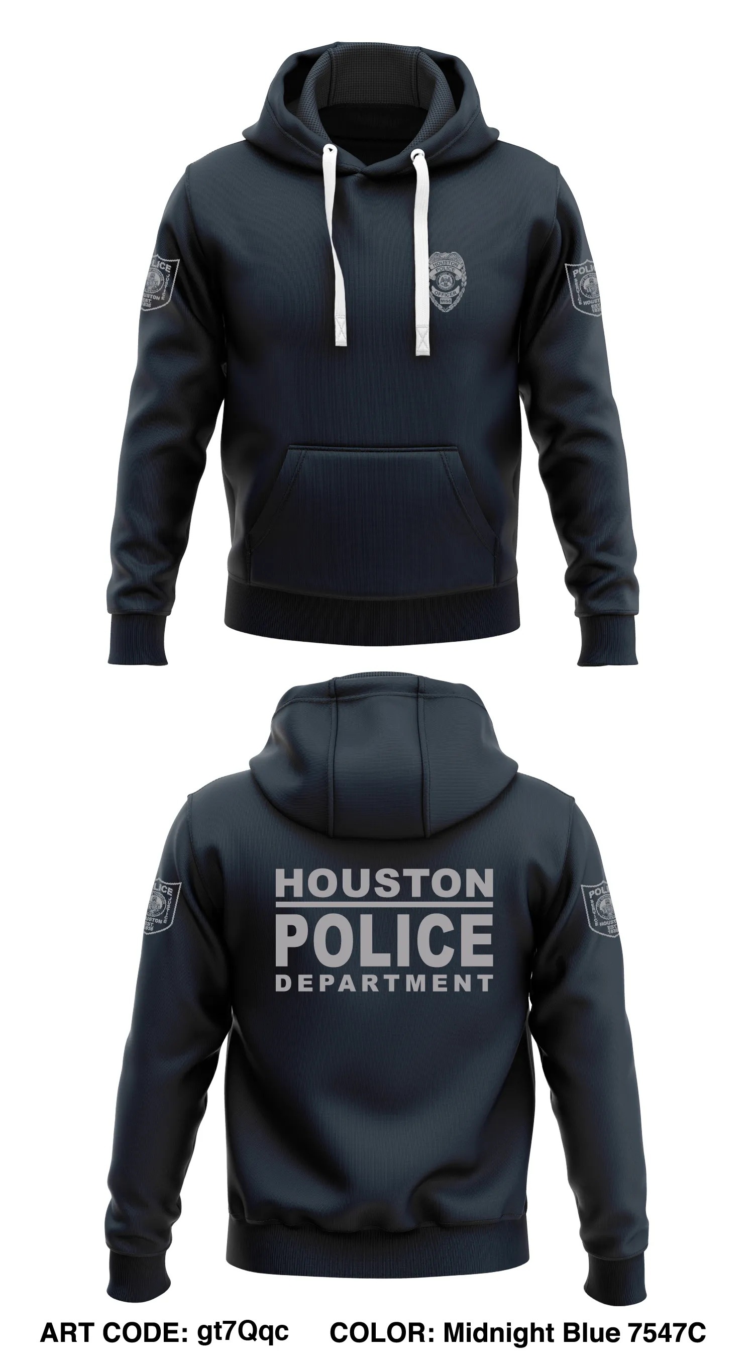 Houston Mississippi Police Department  Store 1  Core Men's Hooded Performance Sweatshirt - gt7Qqc