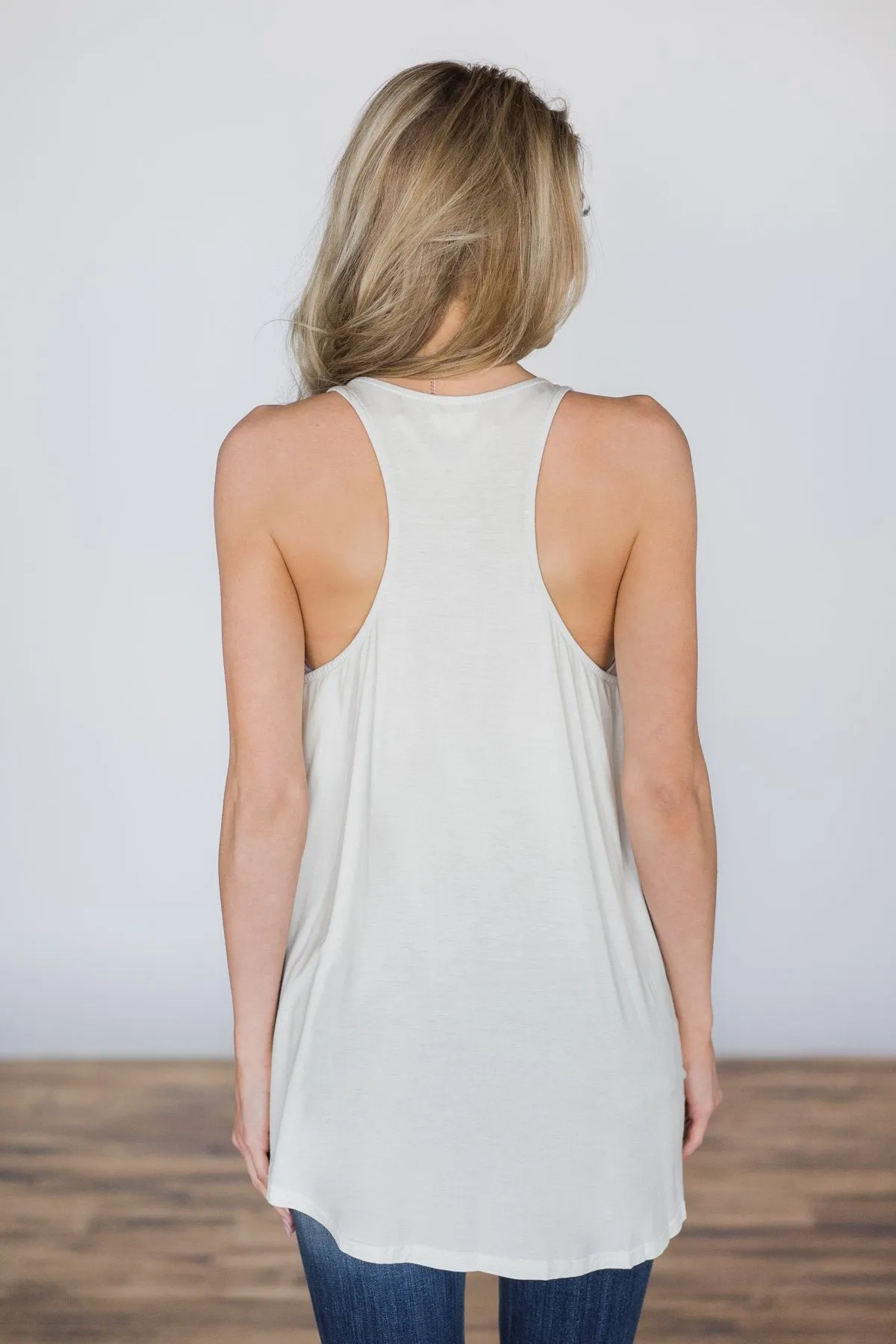 I Run to You Ivory Tank Top