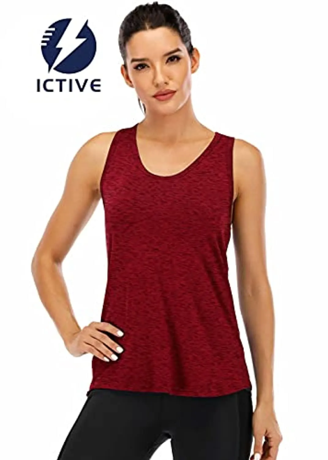 ICTIVE Workout Tank Tops for Women Sleeveless Yoga Tops for Women Mesh Racerback Tank Tops Muscle Tank