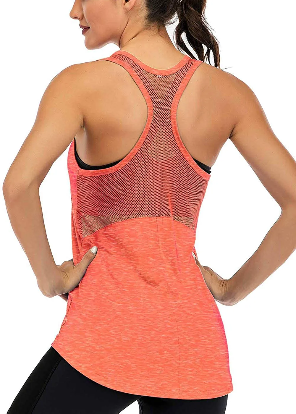 ICTIVE Workout Tank Tops for Women Sleeveless Yoga Tops for Women Mesh Racerback Tank Tops Muscle Tank