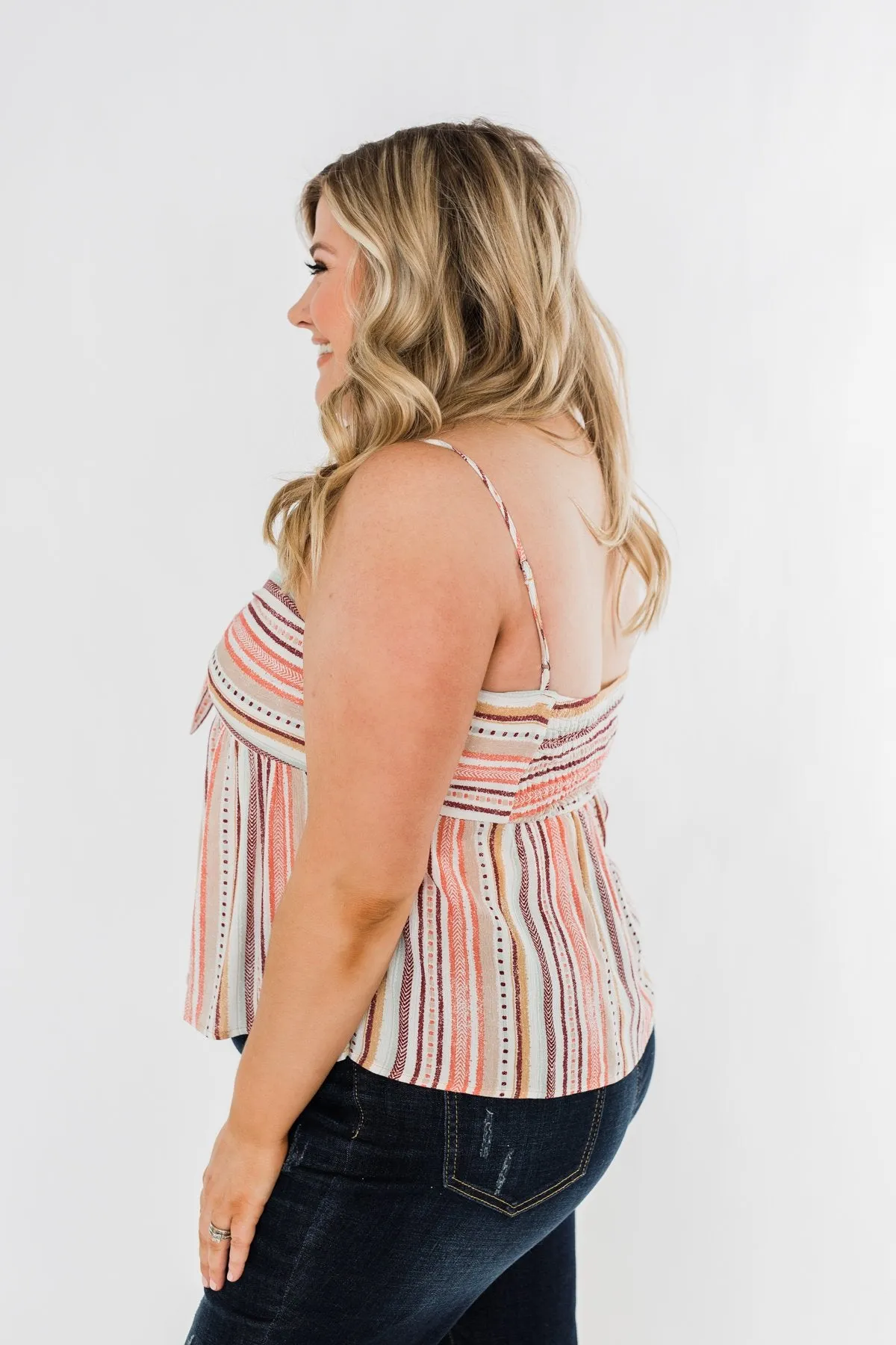 Imagine The Possibility Bow Tie Tank Top- Shades of Pink