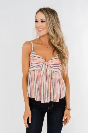 Imagine The Possibility Bow Tie Tank Top- Shades of Pink