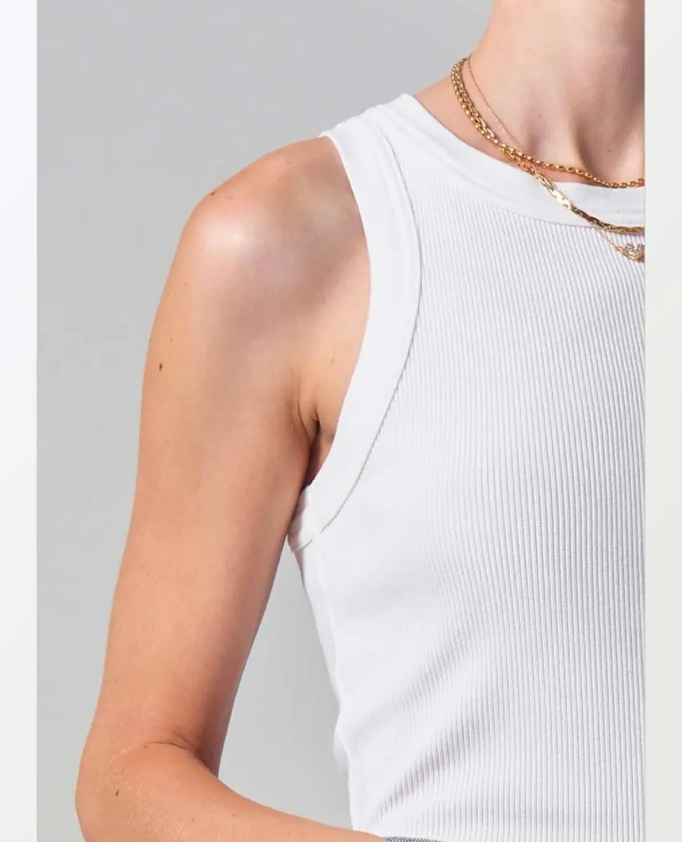 Isabel Rib Tank White