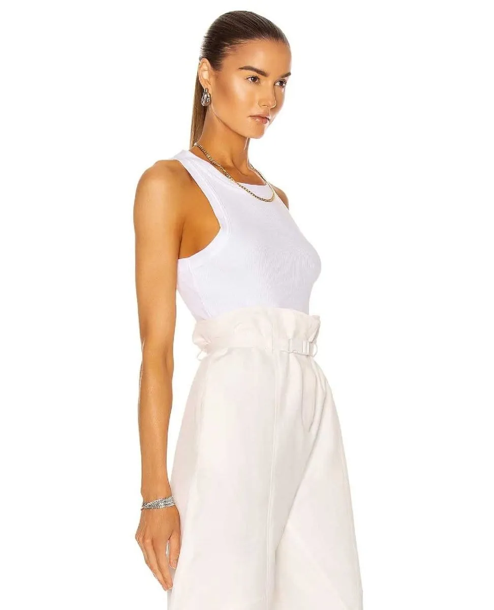 Isabel Rib Tank White