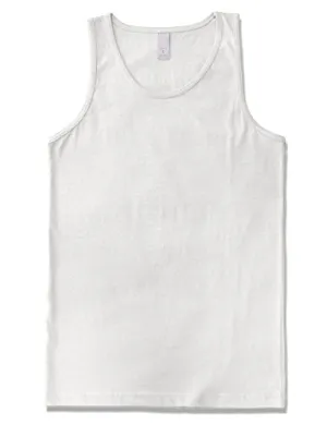 JD Apparel Men's Sleeveless Basic Tank Top Jersey Casual Shirts L White