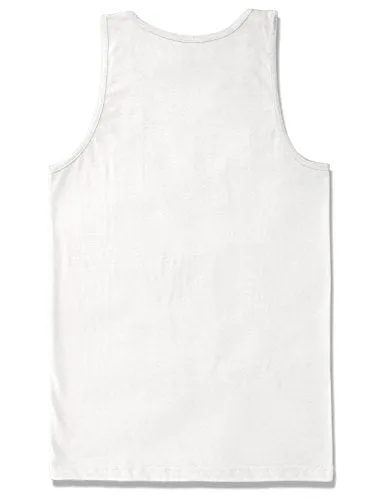 JD Apparel Men's Sleeveless Basic Tank Top Jersey Casual Shirts L White