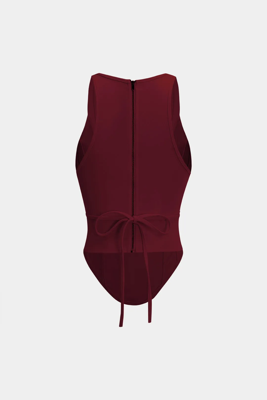 Jennifer - Trendy Tie Up Corset Waist Woman's Tank Top