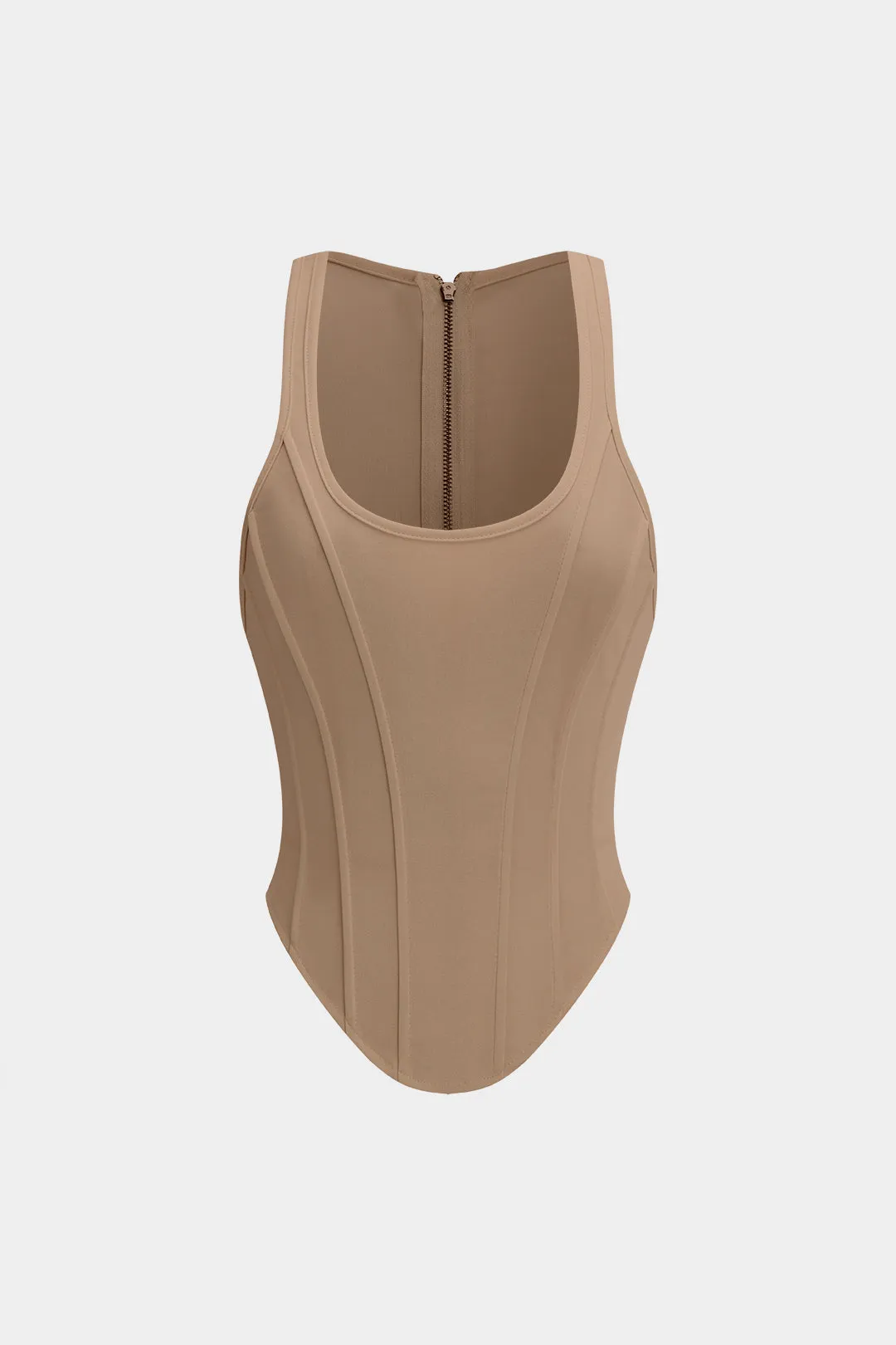 Jennifer - Trendy Tie Up Corset Waist Woman's Tank Top