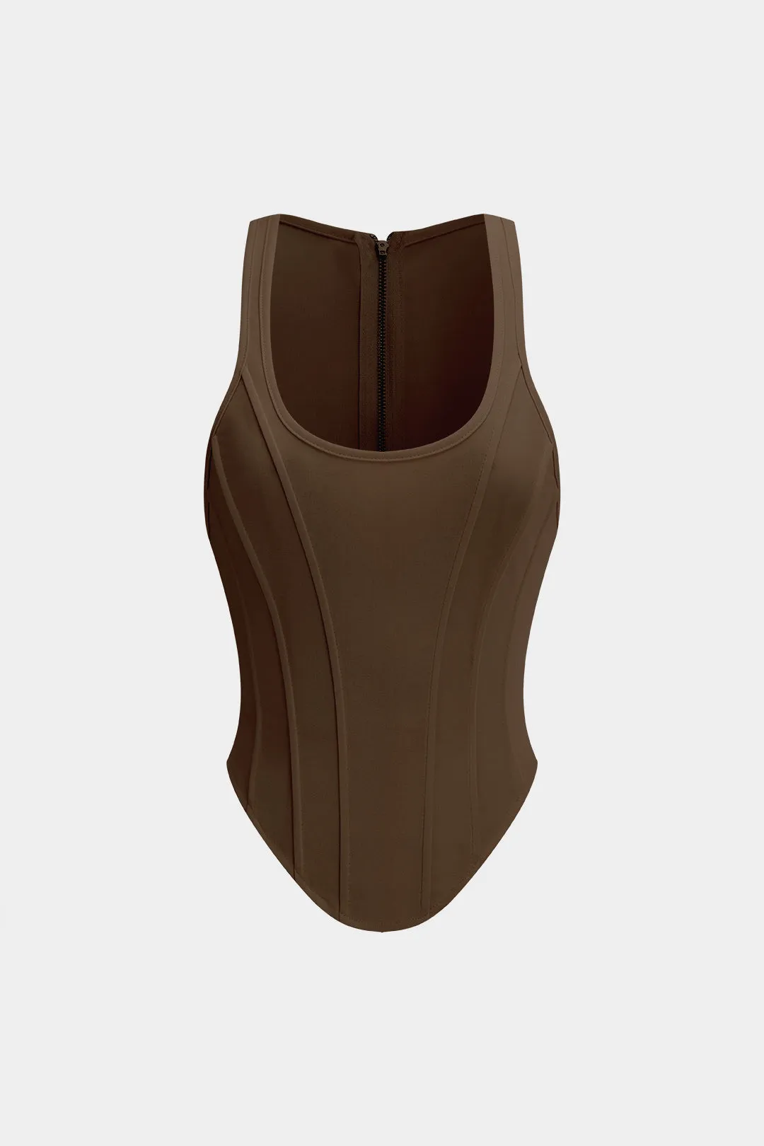 Jennifer - Trendy Tie Up Corset Waist Woman's Tank Top