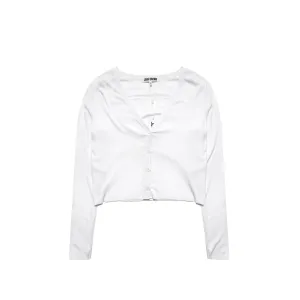Joah Brown Cropped Button Down [243CAR]