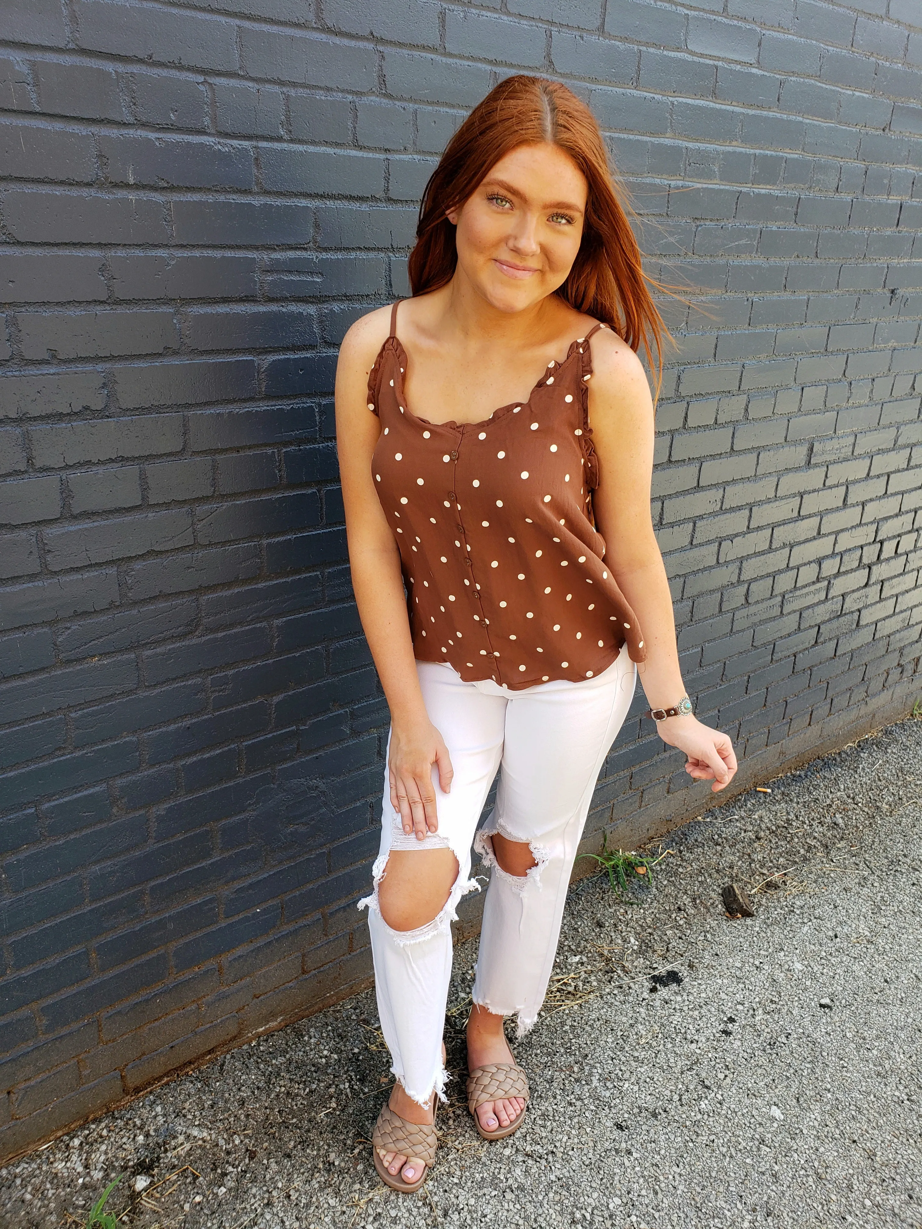 Julia Tank: Brown Mix