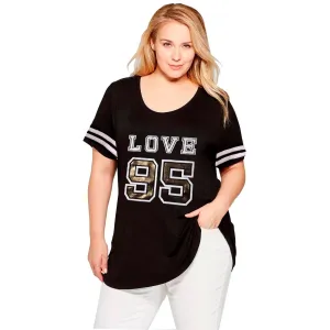 Junior Plus Graphic Football Tee-LOVE 95