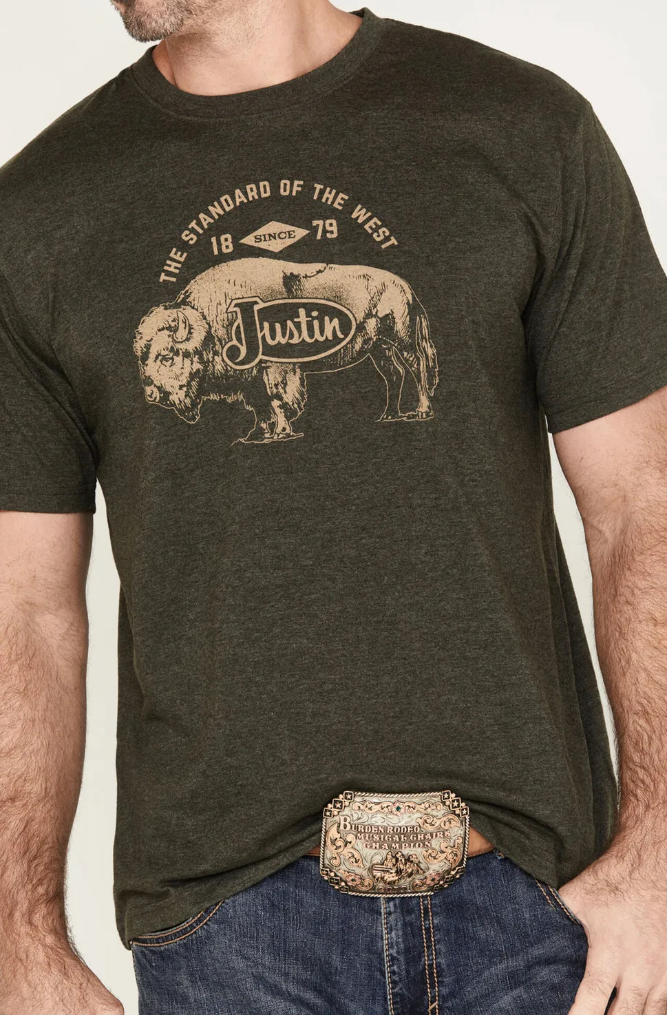 Justin Olive Bison Graphic