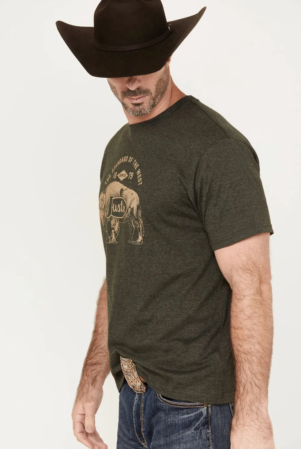 Justin Olive Bison Graphic