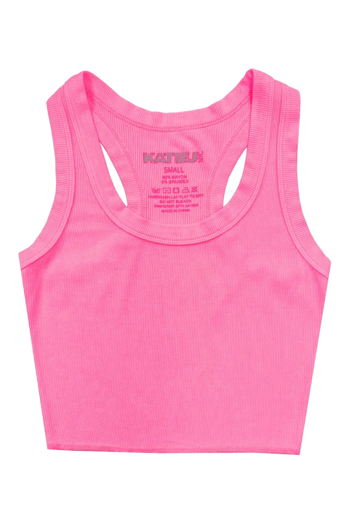 KATIEJ NYC- TWEEN LIVI RIBBED TANK TART RASPBERRY