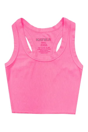 KATIEJ NYC- TWEEN LIVI RIBBED TANK TART RASPBERRY