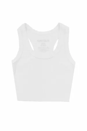 KATIEJ NYC- TWEEN LIVI RIBBED TANK WHITE