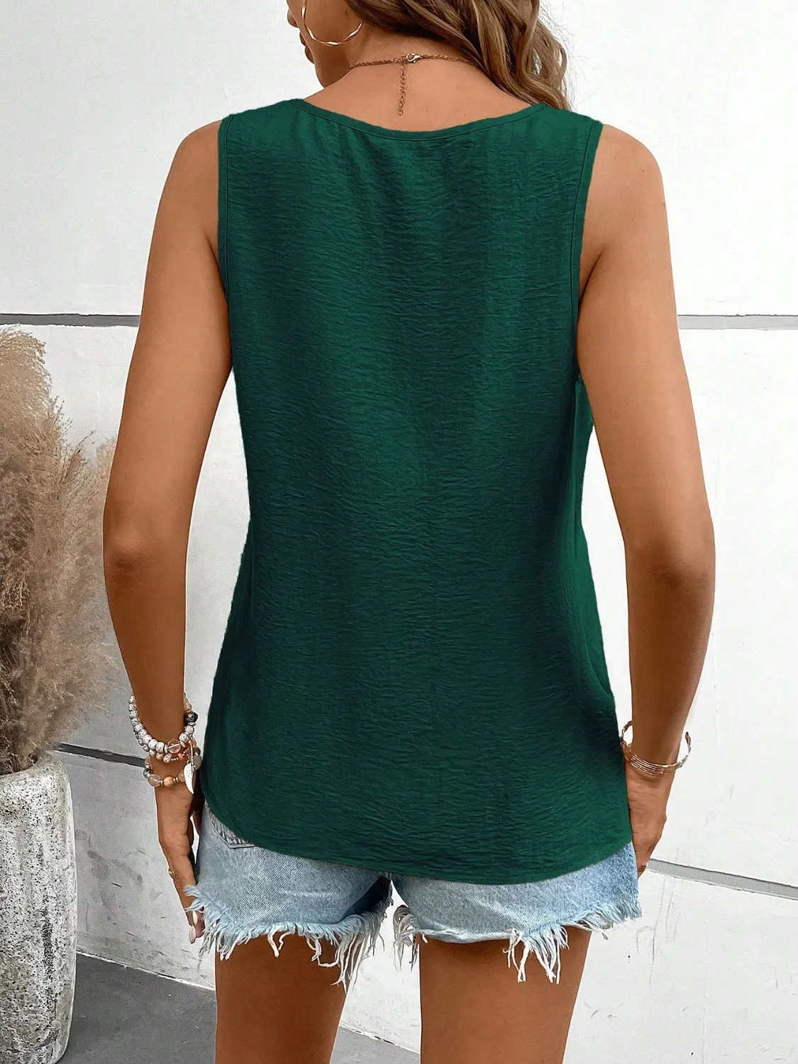 Kelsey V-Neck Ruched Tank
