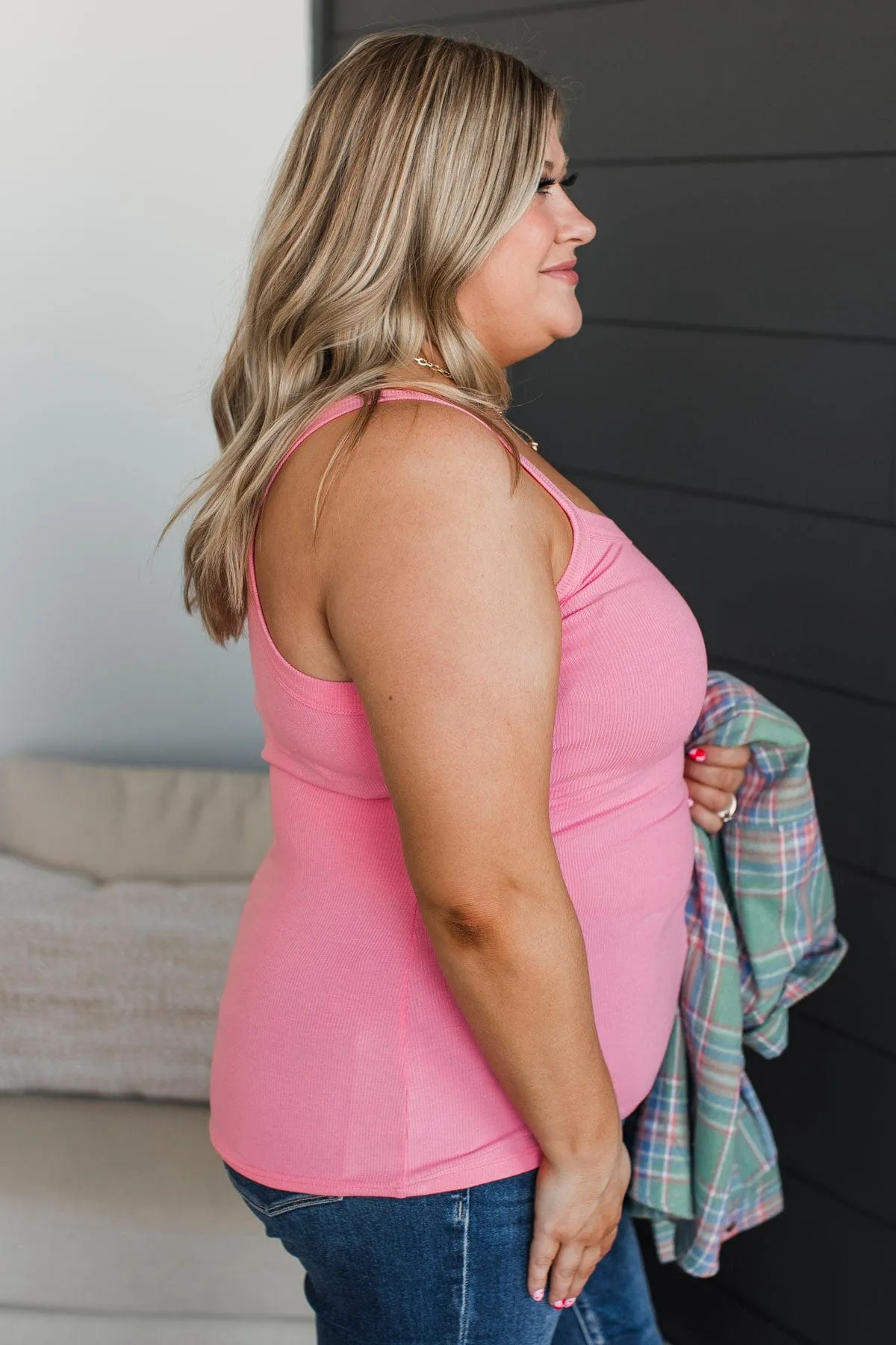 Kind Ways Ribbed Tank Top- Pink