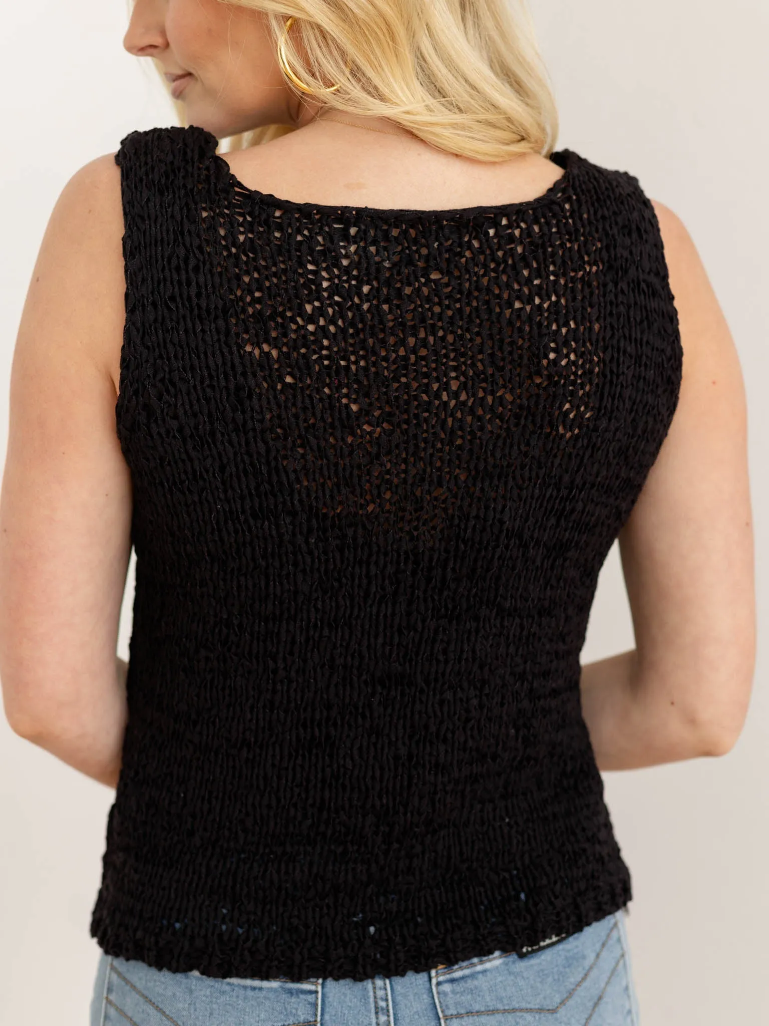 Knitted Button Front Vest