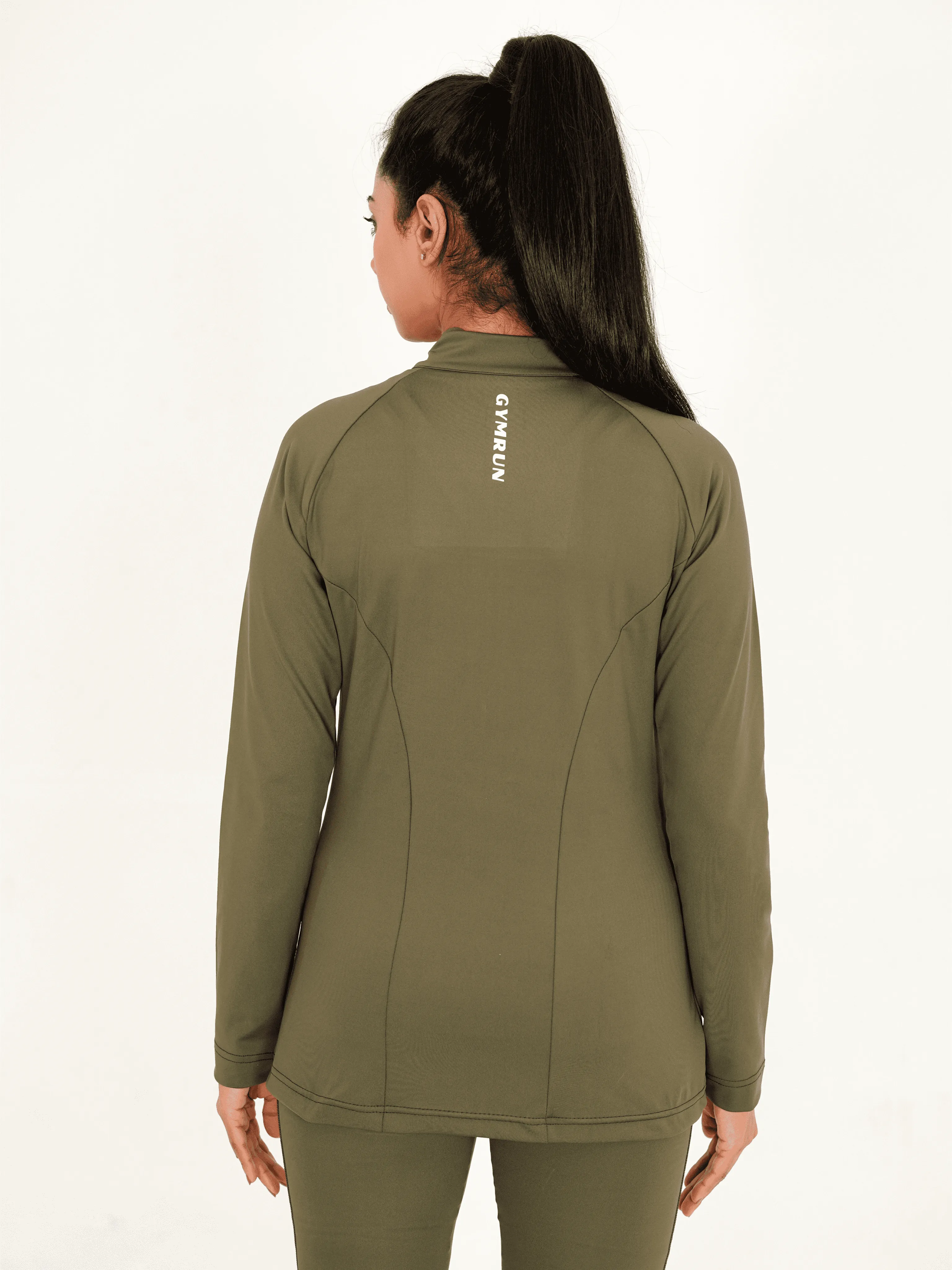 Ladies Compression Zipper - Olive
