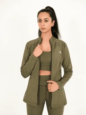 Ladies Compression Zipper - Olive